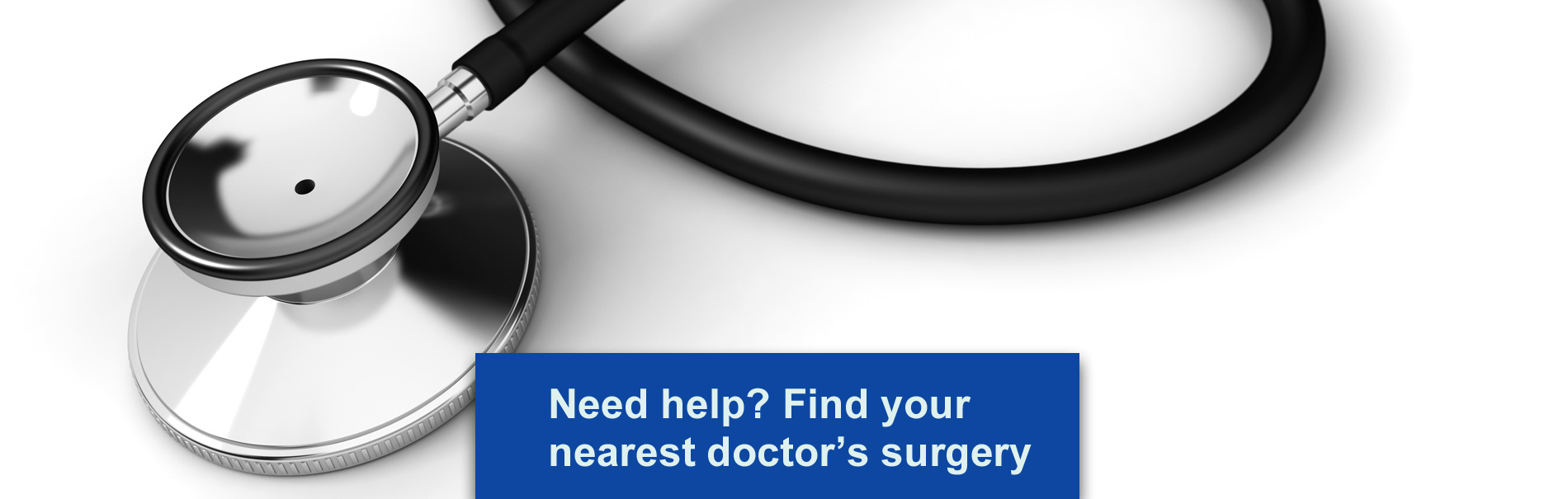 Promotional banner that links to a page where you can find your nearest medical centre.