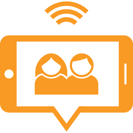 Icon of a smartphone linking to the phones, internet and TV section.